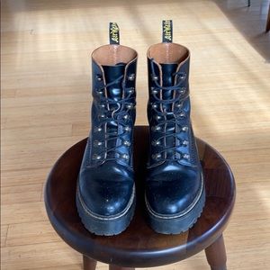 Dr. Marten’s “Leona” black leather boots